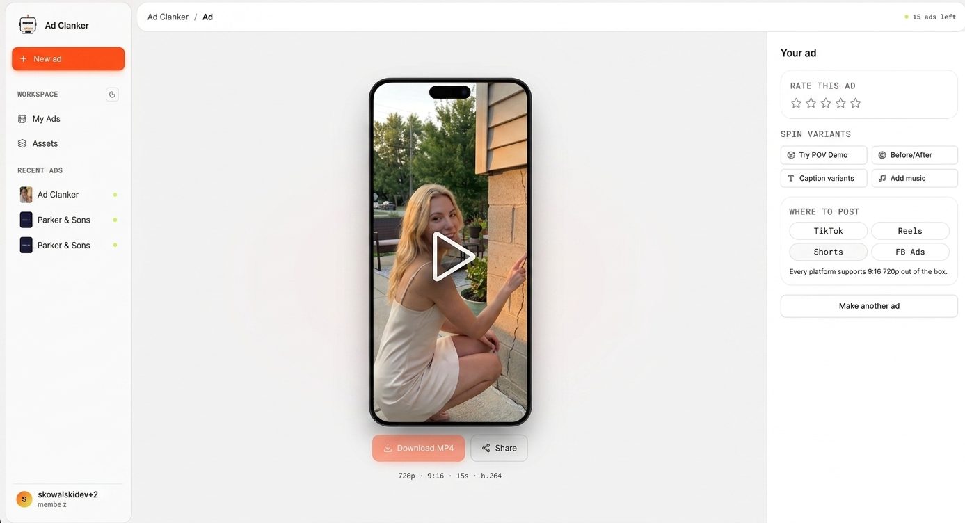 Hit render. Download. Post.